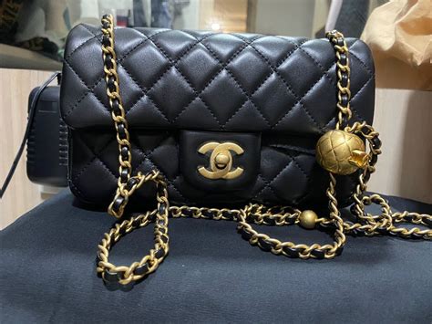 chanel bag with gold ball|chanel mini flap bag rectangular.